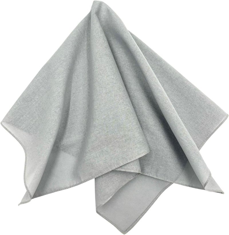 MD Style 100% Cotton Solid Color Bandana for Men & Women 22" x 22" Handkerchief Headband Scarf - Image 4